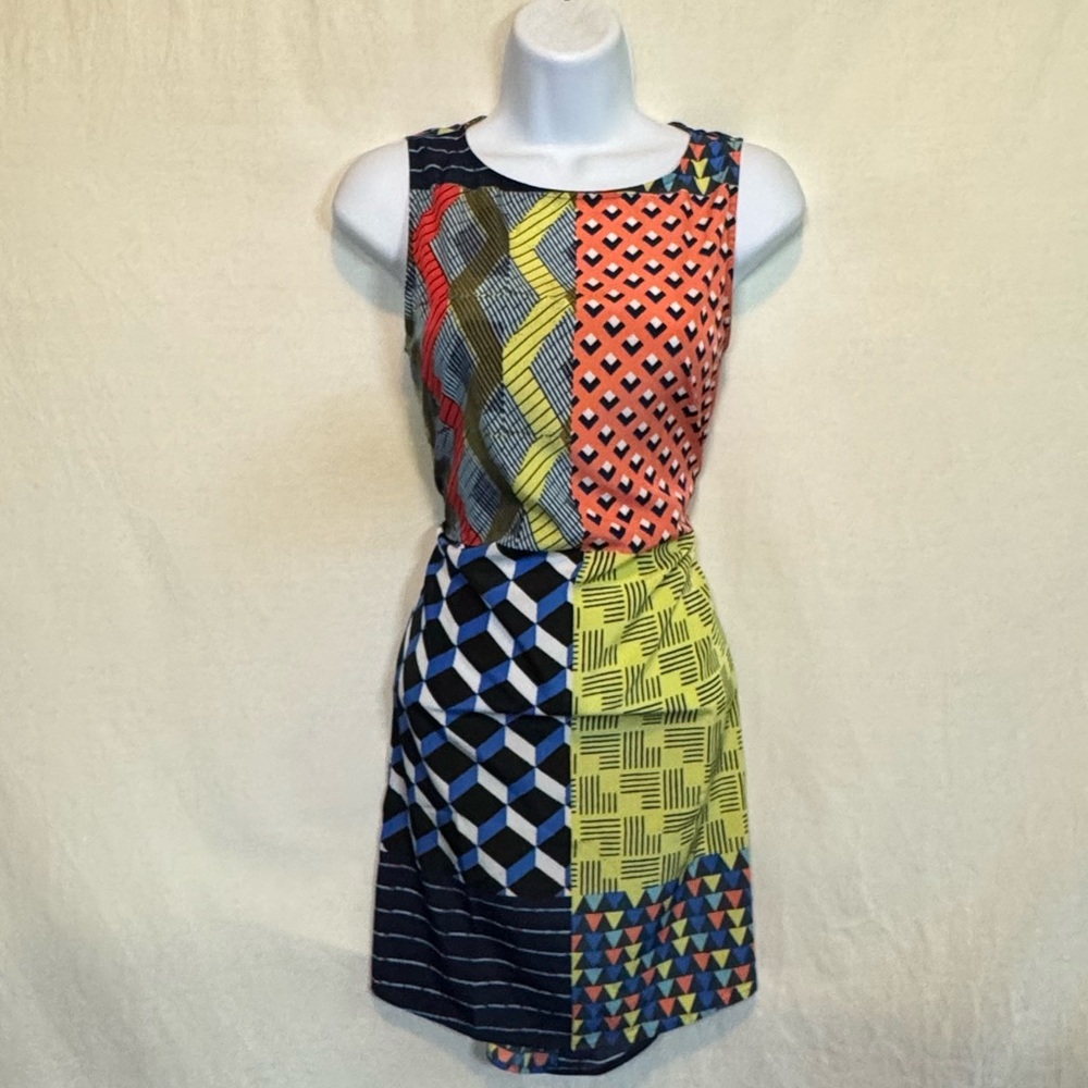 G-97 Halogen Colorful Sleeveless Summer MIDI Dress Size XXSP